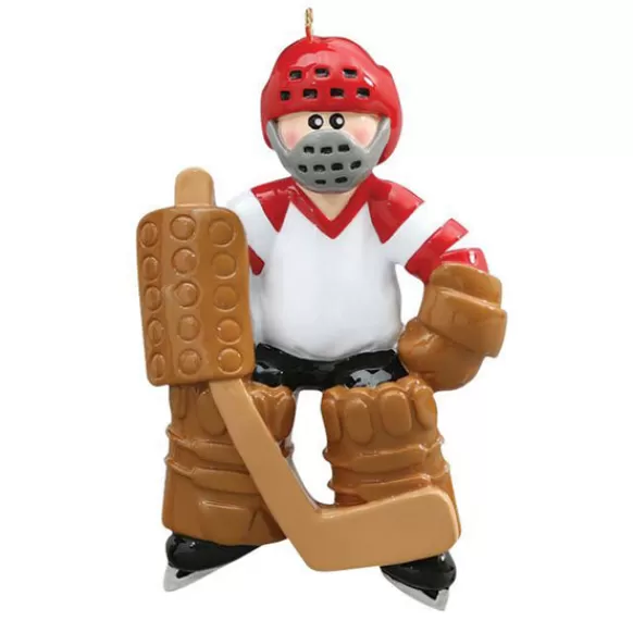 Clearance Rudolph & Me Personalized Hockey Goalie Ornament