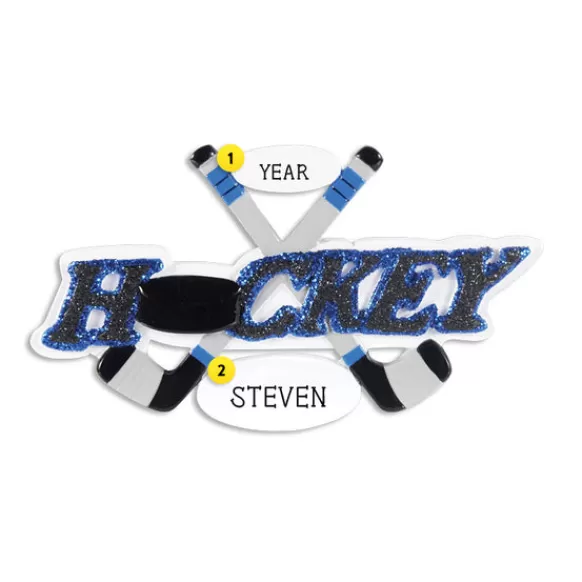 Store PolarX Personalized Hockey Sticks Ornament