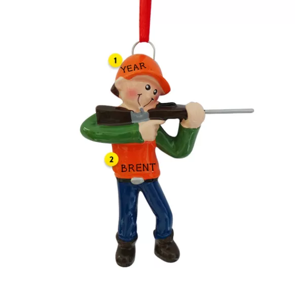 New Rudolph & Me Personalized Hunting Boy Blaze Orange Ornament