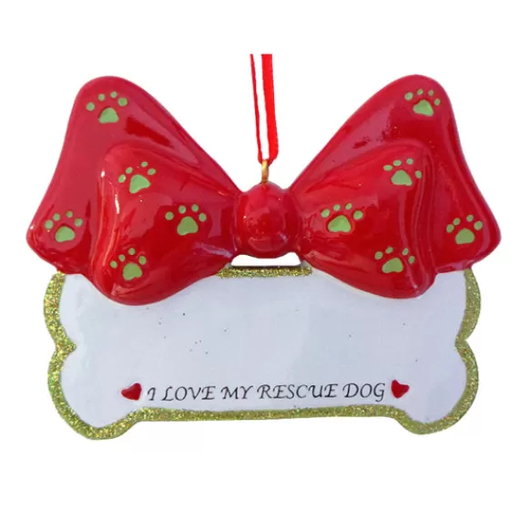 Online Rudolph & Me Personalized I Love My Rescue Dog Ornament