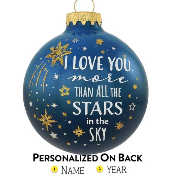 Sale Personalized "I Love You" Glass Bulb Ornament Engaged, Wedding, & Anniversary