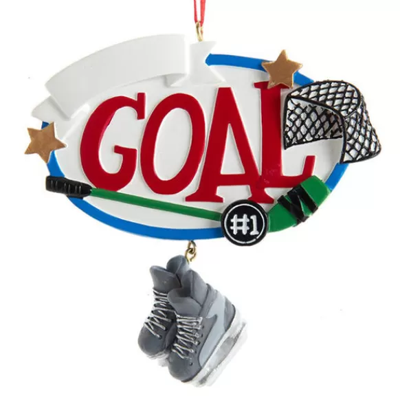 Discount Kurt Adler Personalized Ice Hockey Goal Ornament