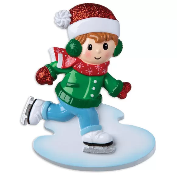 Best Sale PolarX Personalized Ice Skater Boy Ornament