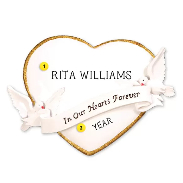 Discount Personalized In Our Hearts Forever Ornament Memorial