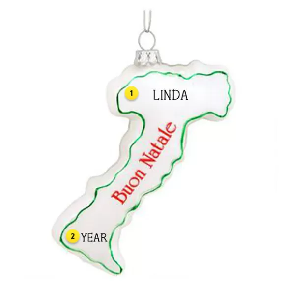 Online Bronners Personalized Italy Shape Ornament