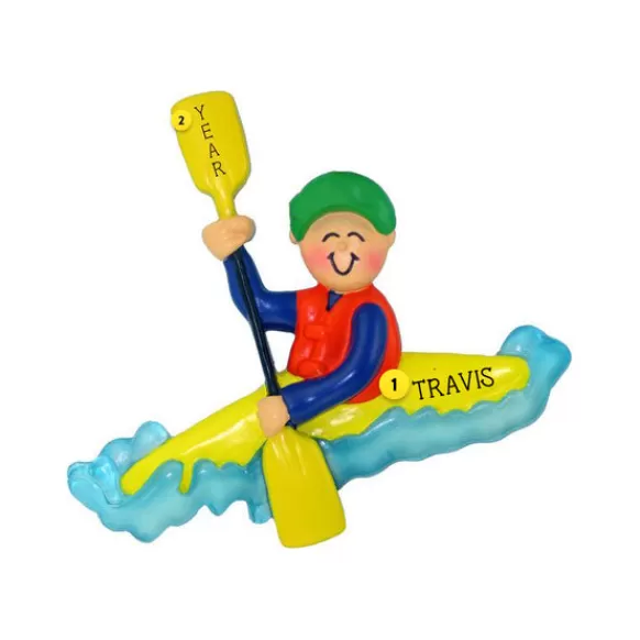 Best Ornament Central Personalized Kayak Ornament - Male