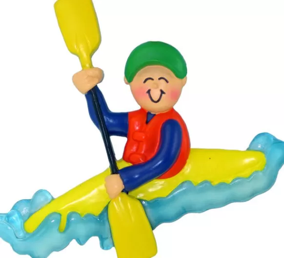 Best Ornament Central Personalized Kayak Ornament - Male