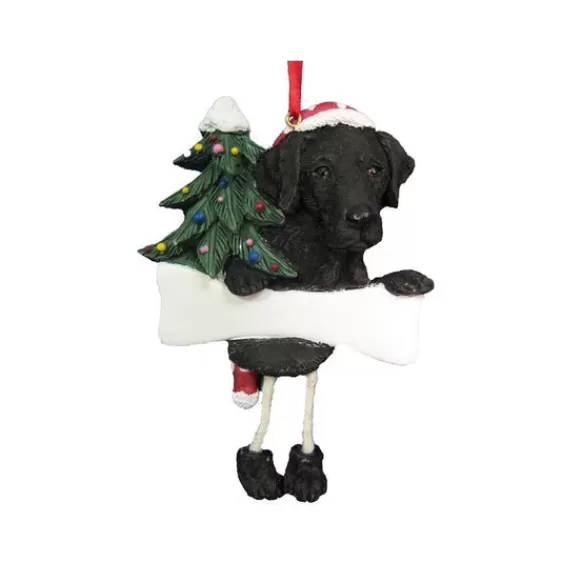 Cheap E & S Imports Personalized Labrador Dog Ornament - Black
