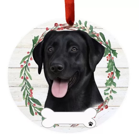 Online E & S Imports Personalized Labrador Ornament - Black