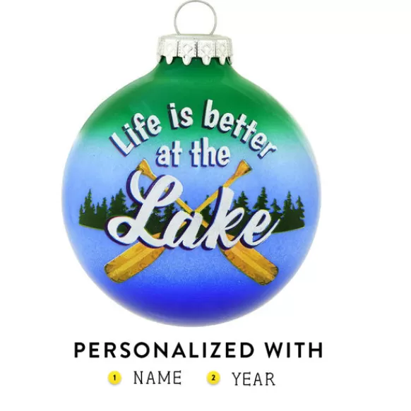 Clearance Personalized Life Is Better At The Lake Ornament Home & Housewarming