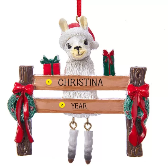 Store Kurt Adler Personalized Llama Ornament