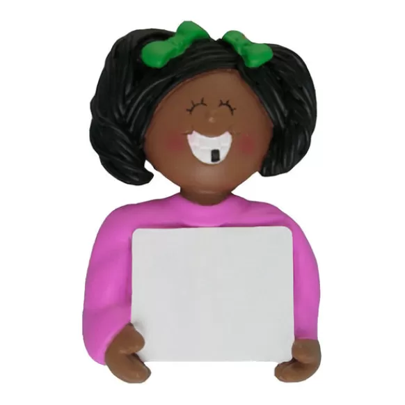 Outlet Personalized Lost Tooth Ornament - African-American Female Growing Up