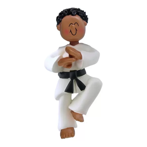 Store Ornament Central Personalized Martial Arts Ornament - African-American Male