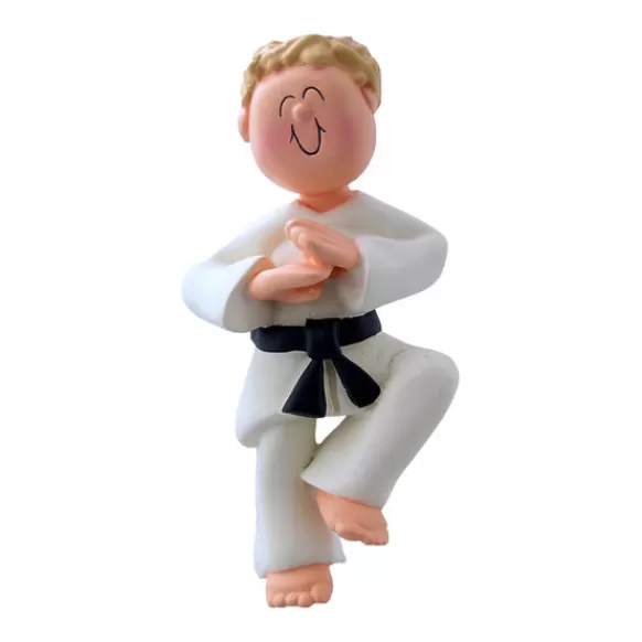 Store Ornament Central Personalized Martial Arts Ornament - Male, Blonde Hair