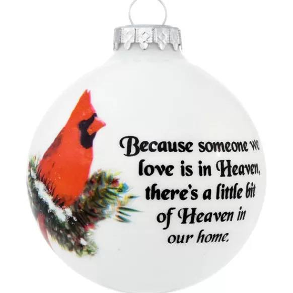 Hot Personalized Memorial With Cardinal Glass Ornament Memorial