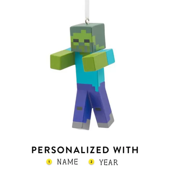 Clearance Personalized Minecraft Zombie Ornament Fun & Games