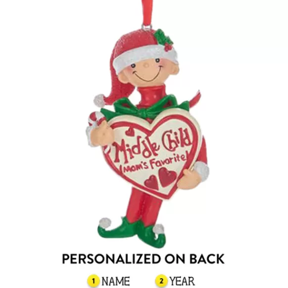 Hot Personalized Mom's Favorite Child Ornament - Middle Boy Family Members