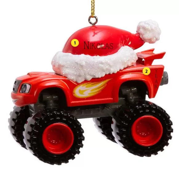 Flash Sale Personalized Monster Truck" Blaze "Ornament Kids