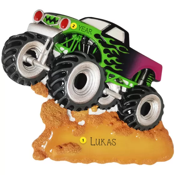 Clearance Personalized Monster Truck Ornament Kids