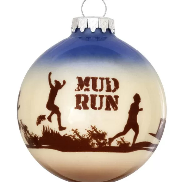 Flash Sale Bronners Personalized Mud Run Glass Ornament