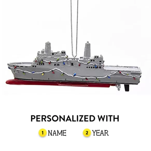 Discount Personalized Navy Ship Ornament Military & Patriotic
