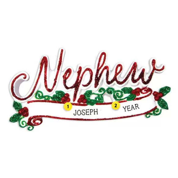 Clearance Personalized Nephew Ornament Family Members