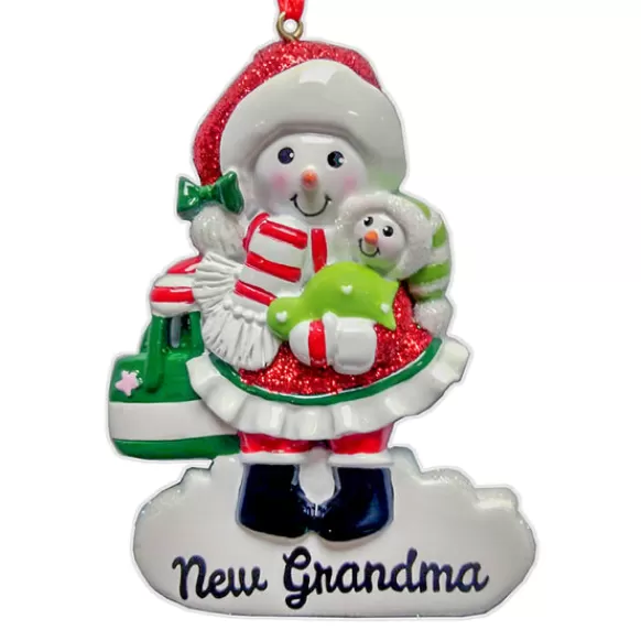 Cheap Personalized New Grandma Snowman Ornament Expecting & New Family