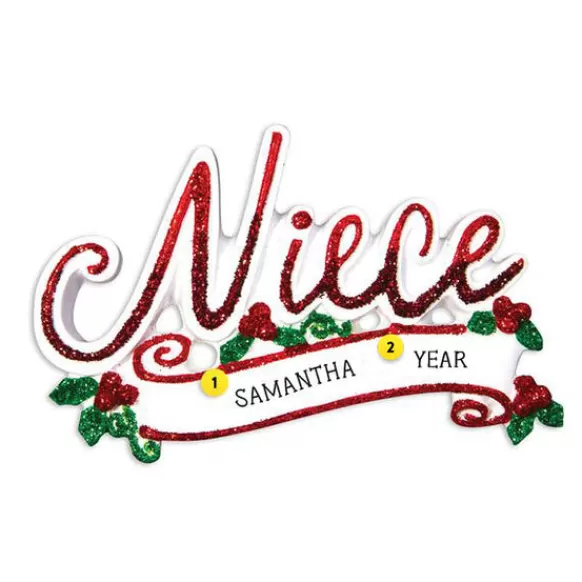 Hot Personalized Niece Ornament Family Members