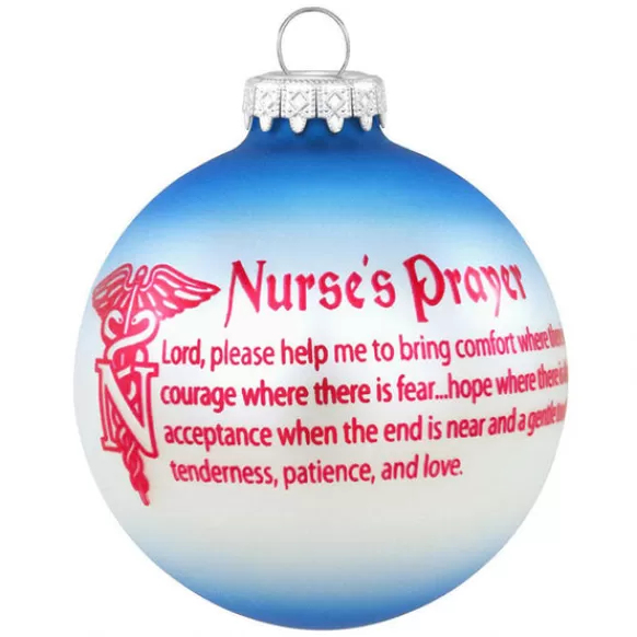 Shop Bronners Personalized Nurse's Prayer Glass Bulb Ornament