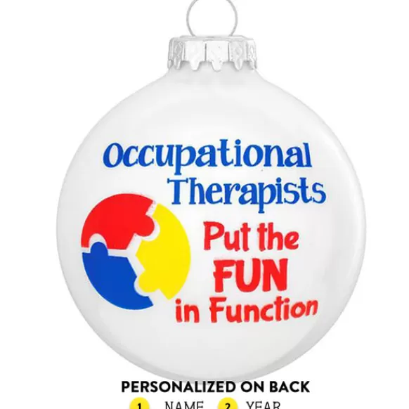 Hot Bronners Personalized Occupational Therapist Glass Bulb Ornament