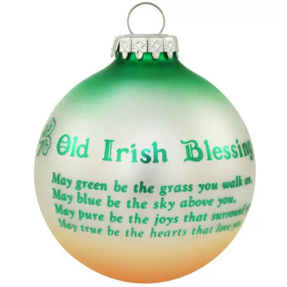Flash Sale Bronners Personalized Old Irish Blessing Glass Bulb Ornament