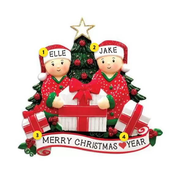 Flash Sale Personalized Opening Gifts From Santa Couple Ornament Couples