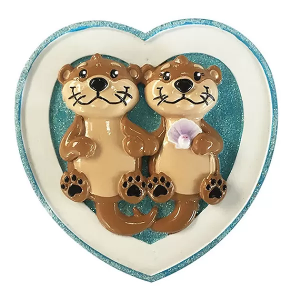 Best Sale Personalized Otter Couple Ornament Couples