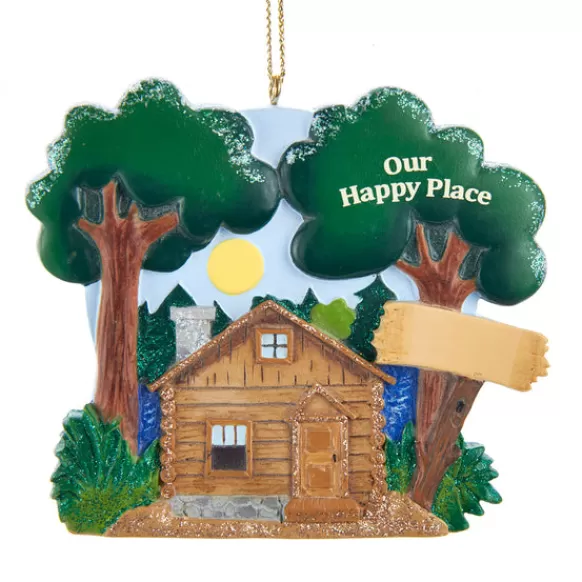 Shop Kurt Adler Personalized Our Happy Place Cabin Ornament