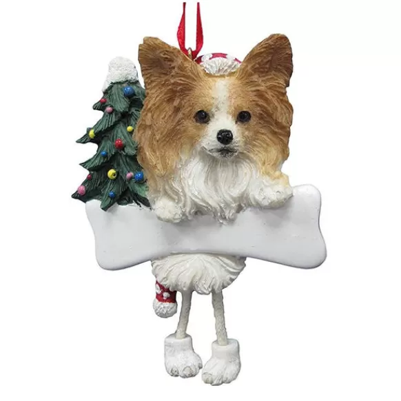 Store E & S Imports Personalized Papillon Dog Ornament