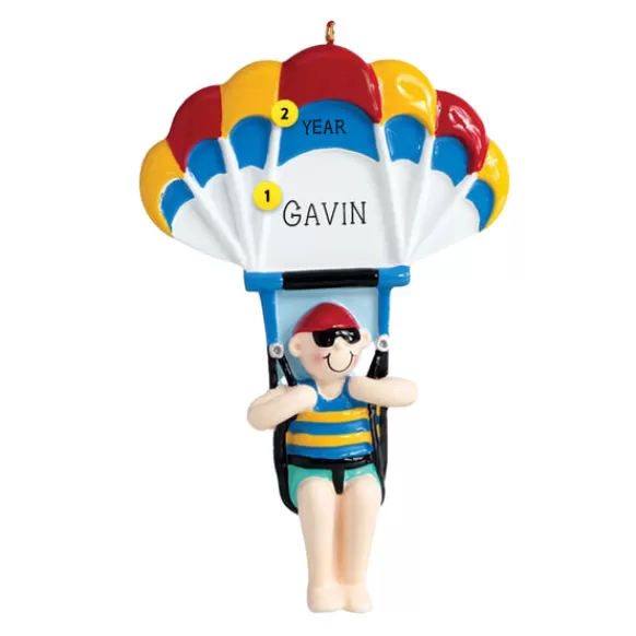 Best Sale Rudolph & Me Personalized Parasailing Boy Ornament