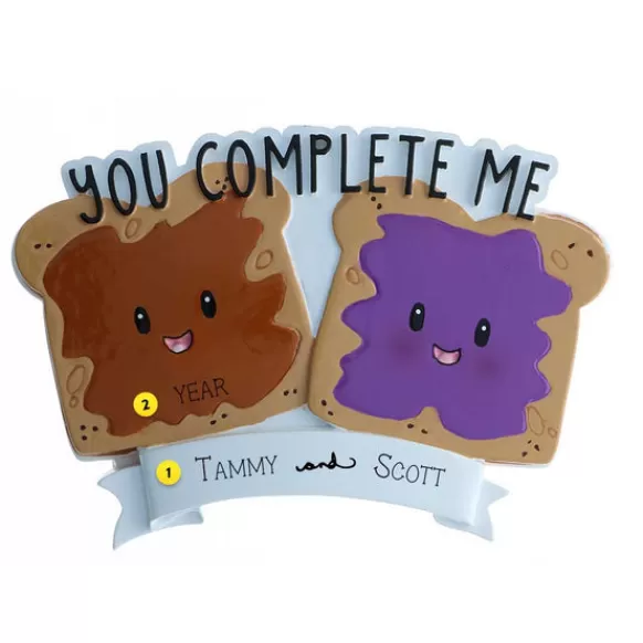 Flash Sale Personalized Pb&J Couple Ornament Couples
