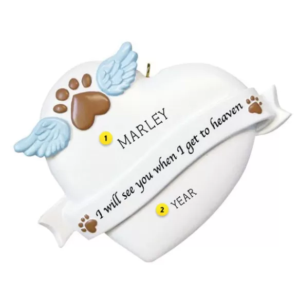 Outlet Rudolph & Me Personalized Pet Memorial Heart Ornament