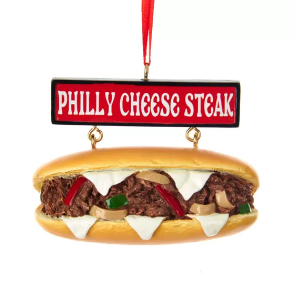 Cheap Kurt Adler Personalized Philly Cheese Steak Sandwich Ornament