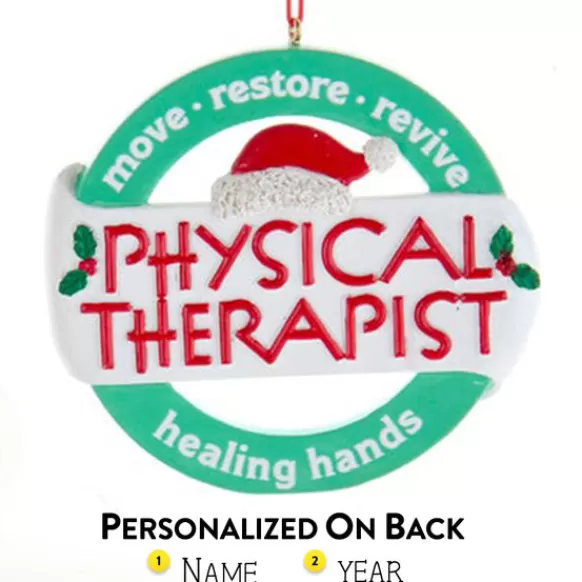 Discount Kurt Adler Personalized Physical Therapist - Healing Hands Ornament