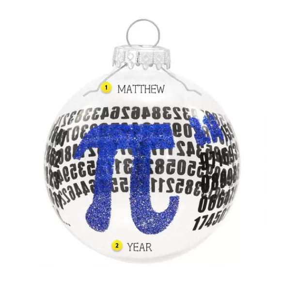 Flash Sale Personalized Pi Glass Bulb Ornament School Days
