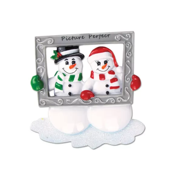Fashion Personalized Picture Perfect Snowman Couple Ornament Couples