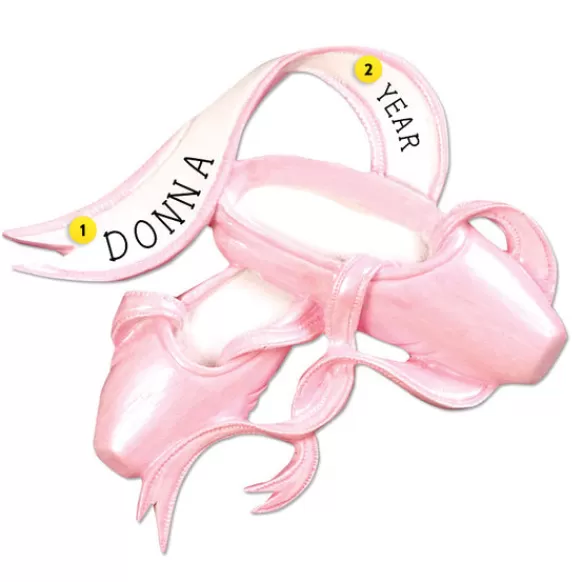 Discount PolarX Personalized Pink Ballet Shoes Ornament