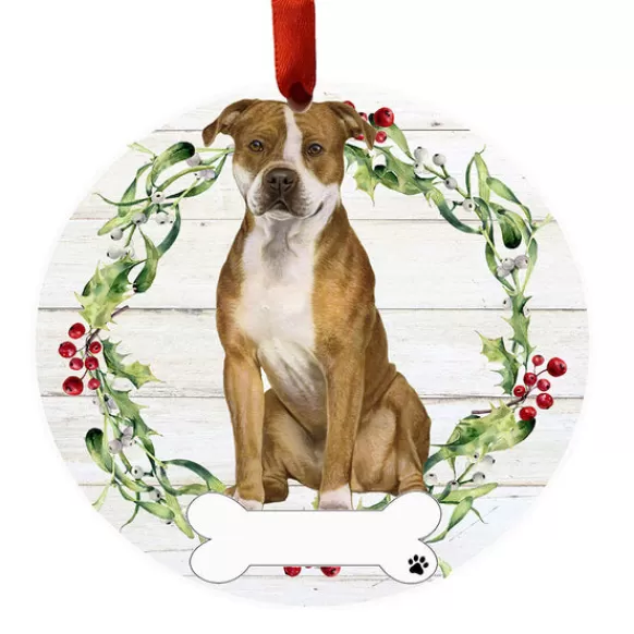 Cheap E & S Imports Personalized Pit Bull Ornament - Full Body