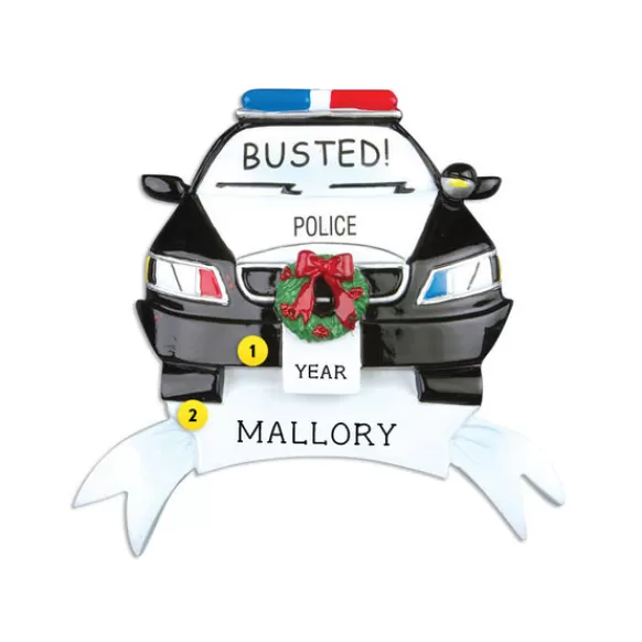 Fashion PolarX Personalized Police Car Ornament