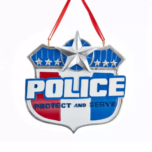 Cheap Kurt Adler Personalized Police Protect And Serve Ornament