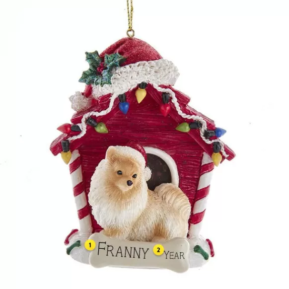Sale Kurt Adler Personalized Pomeranian In Dog House Ornament