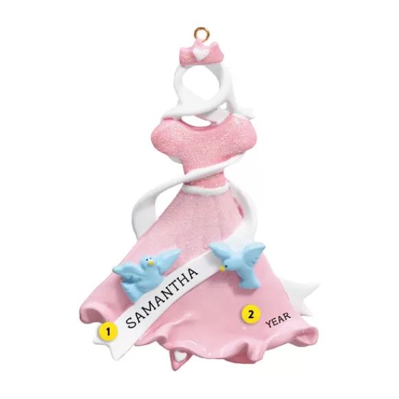 Discount Personalized Princess Dress Ornament Kids