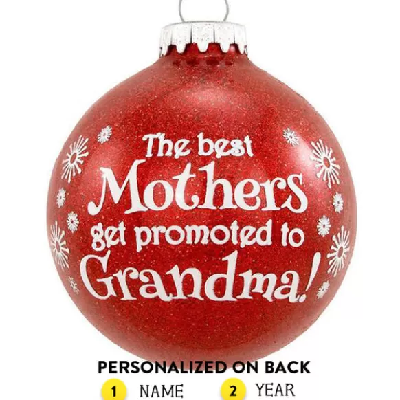 Clearance Personalized "Promoted To Grandma!" Glass Bulb Ornament Expecting & New Family