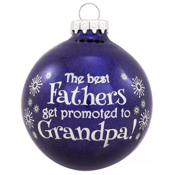 Store Personalized "Promoted To Grandpa!" Glass Bulb Ornament Expecting & New Family